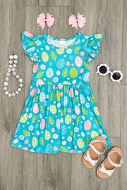 Aqua Easter Egg Boutique Dress