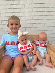 Crab Applique Baby Girl Romper