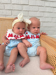 Crab Applique Baby Boy Romper