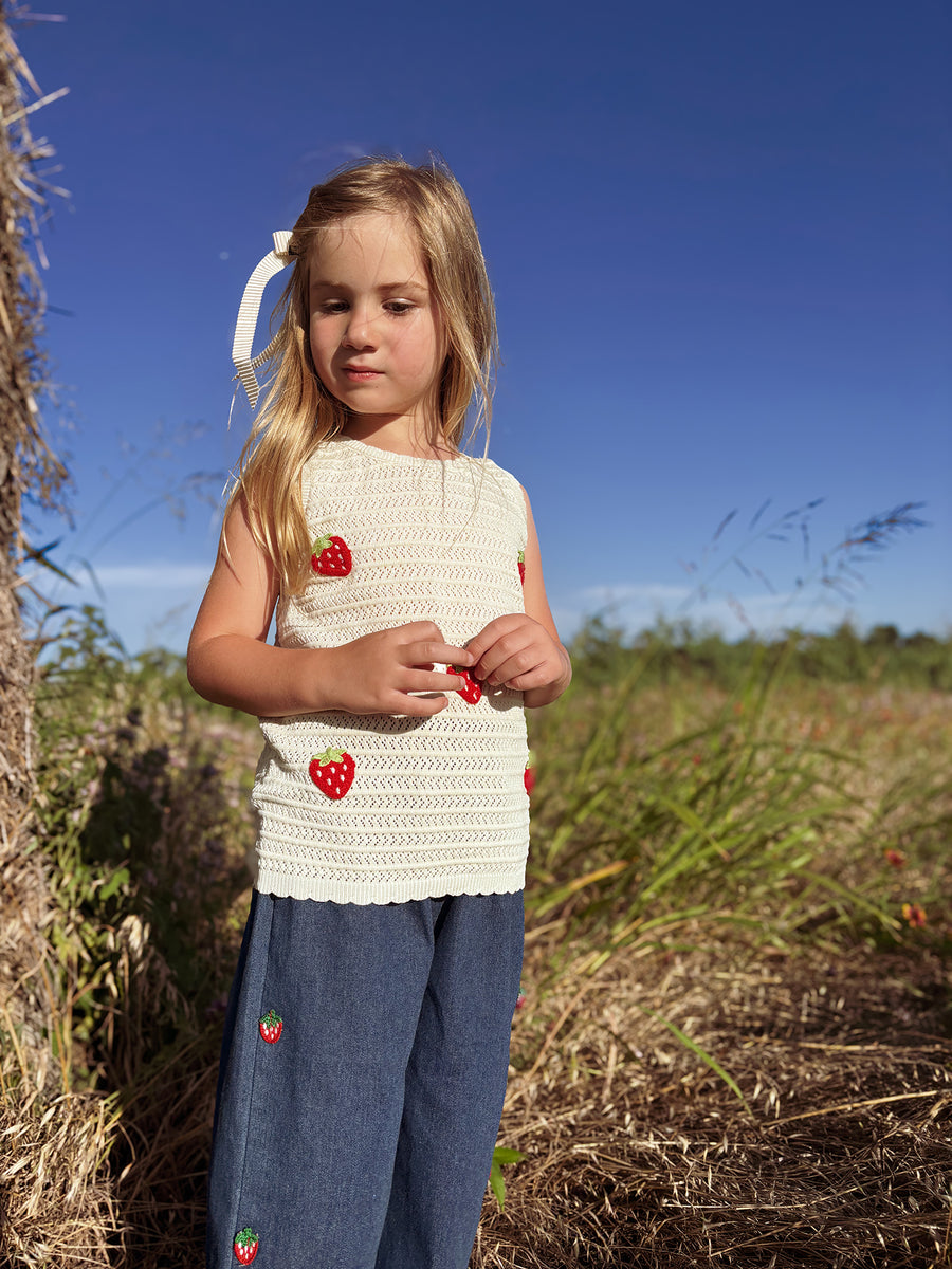 Spring Strawberry Baby Girl Set