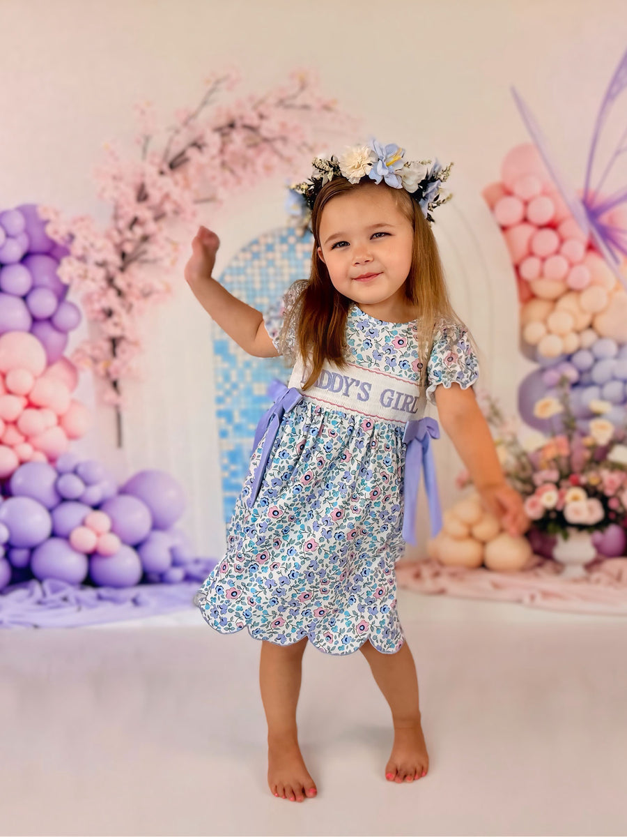 “DADDY'S GIRL” Smocked Girls Dress