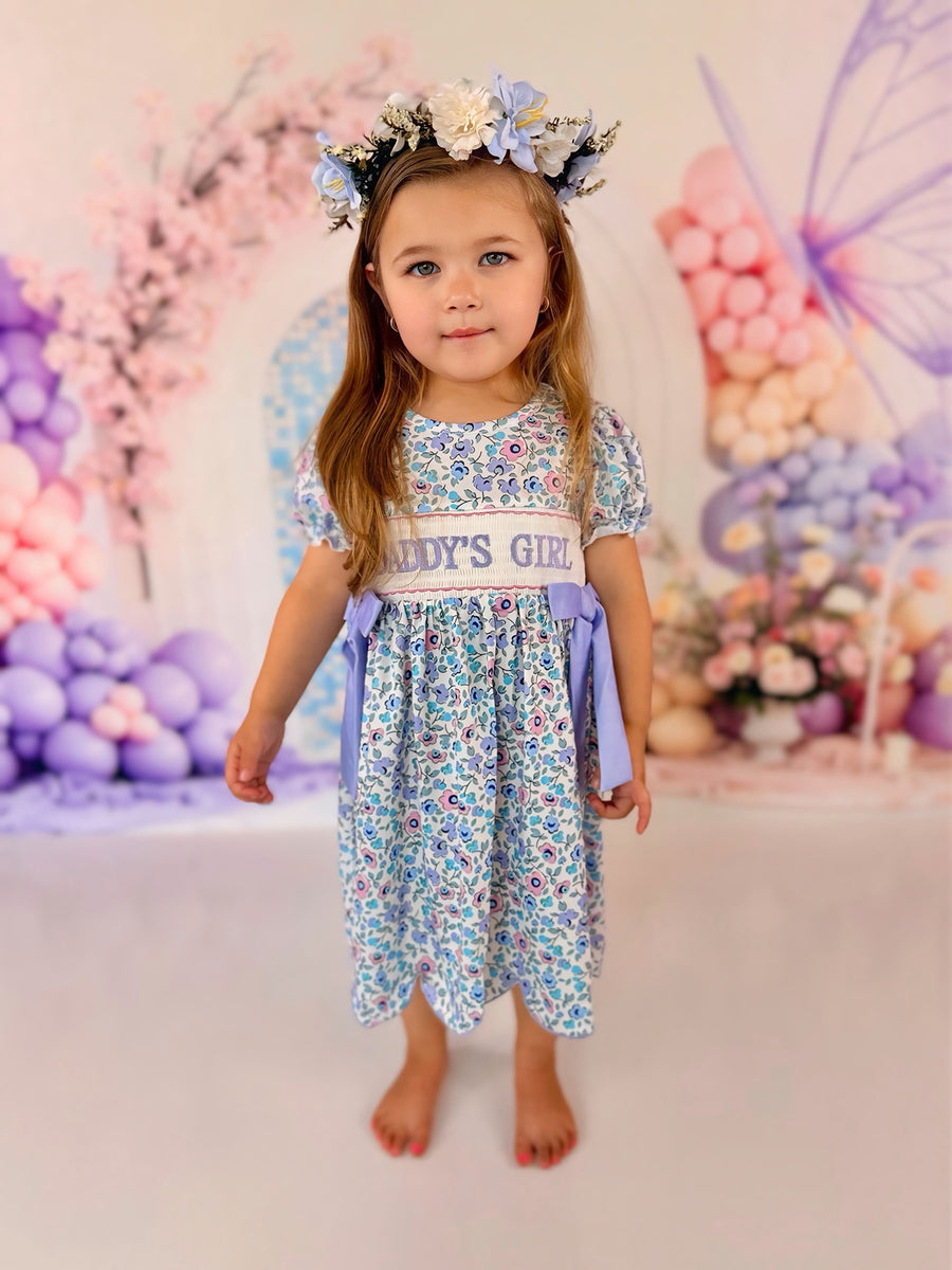 “DADDY'S GIRL” Smocked Girls Dress