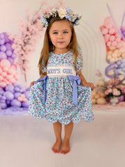 “DADDY'S GIRL” Smocked Girls Dress