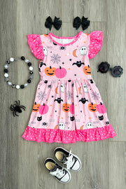 Pink "Trick or Treat" Boutique DRESS