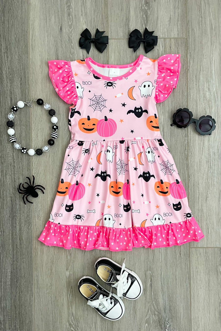Pink "Trick or Treat" Boutique DRESS