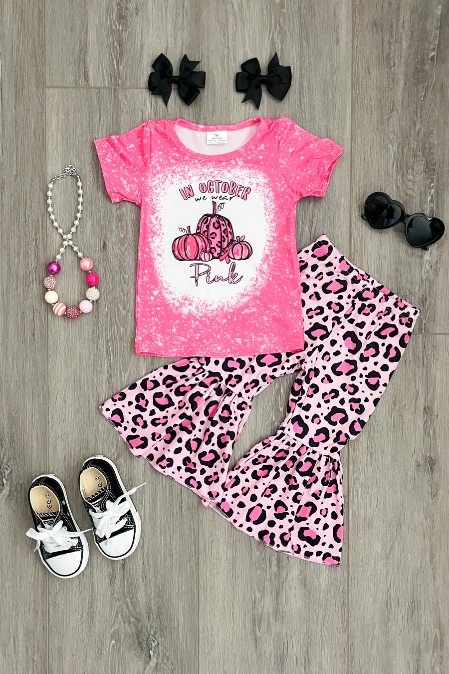 "In October We Wear Pink" Bells Set {charity outfit}