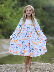 Halloween Bow Spring and Summer Girls Dress