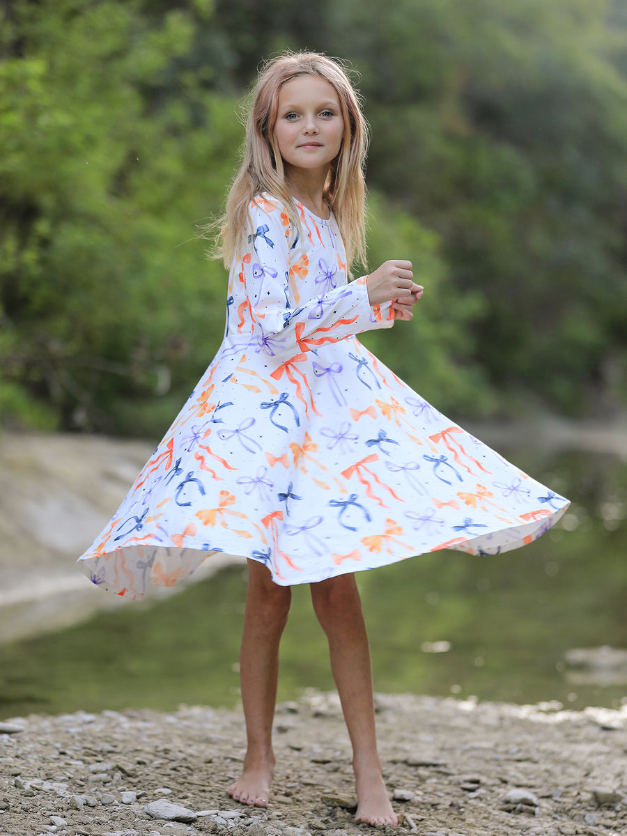 Halloween Bow Spring and Summer Girls Dress