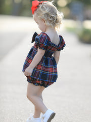 Mommy & Me Christmas Plaid Dresses & Baby Bloomer Set