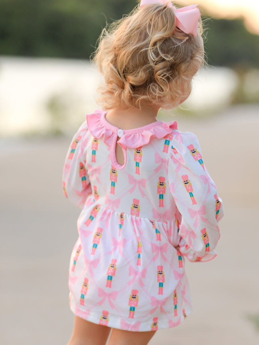 Baby Girls Christmas Smocked Bloomer Set
