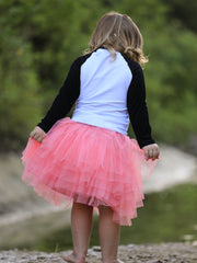 Halloween Printed Children's Top + Pink Gauze Skirt