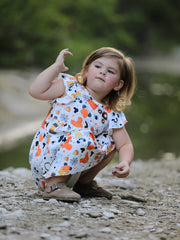 Halloween Party Character Pattern Girls Dress