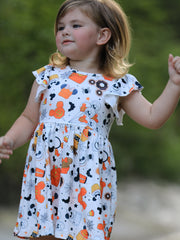 Halloween Party Character Pattern Girls Dress