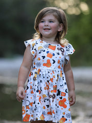 Halloween Party Character Pattern Girls Dress