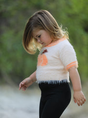 Halloween Orange Girls Pullover Sweater