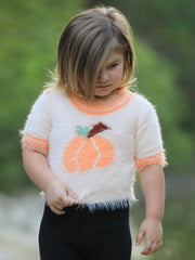 Halloween Orange Girls Pullover Sweater