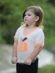 Halloween Orange Girls Pullover Sweater