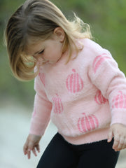 Halloween Pink Girls Pullover Sweater