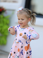 PREORDER Halloween Ghost Pumpkin Character Girls Dress