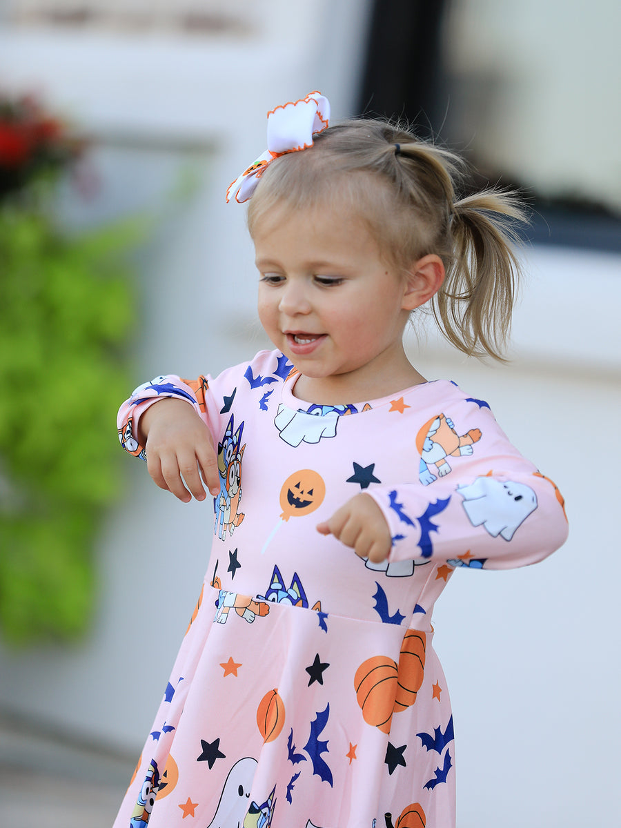 PREORDER Halloween Ghost Pumpkin Character Girls Dress