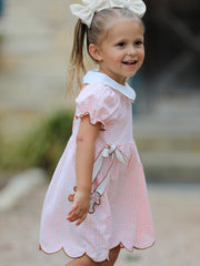 Christmas Girls Gingerbread Peter Pan Collar Dress