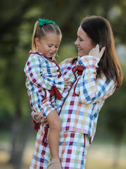 Mommy and Me Fall Plaid Pajama Set