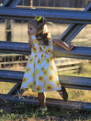 Sunflower Girls Smocked Ruffle Dress