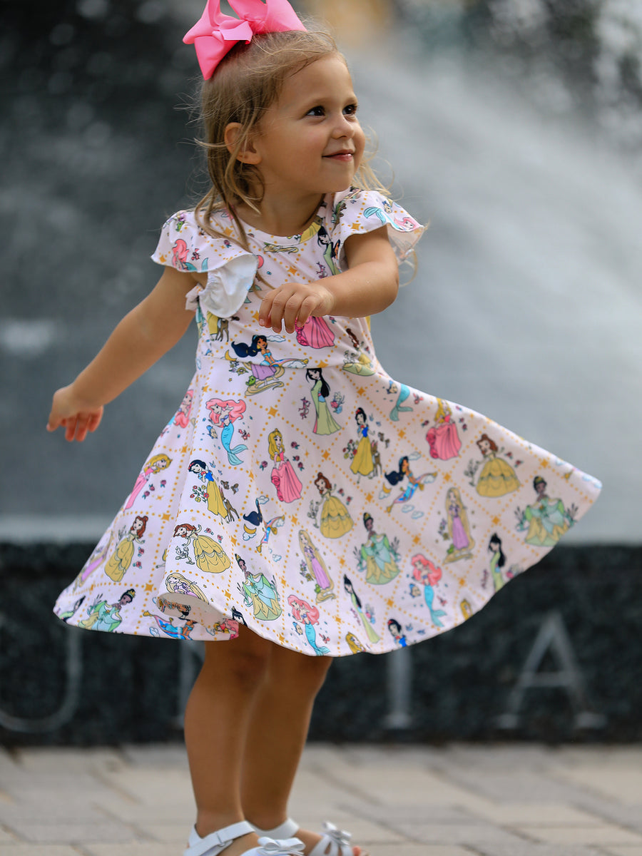 ruffle summer dress Summer Pattern Ruffle Sleeve Girls Dress 7
