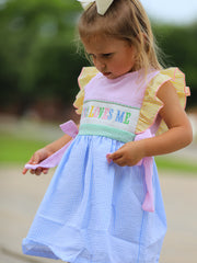 Jesus Loves Me "Embroidered Girls Dress