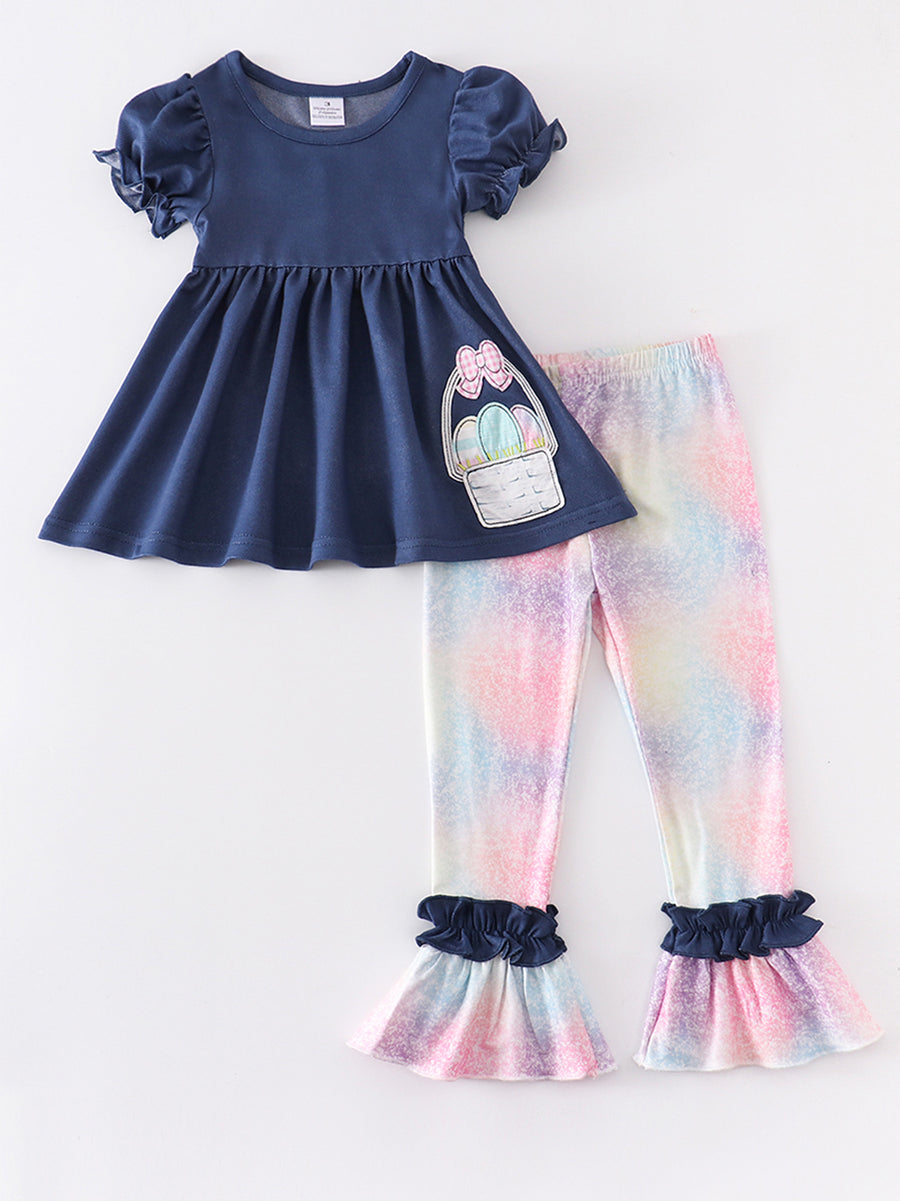 Easter Eggs Ruffle Pants Set