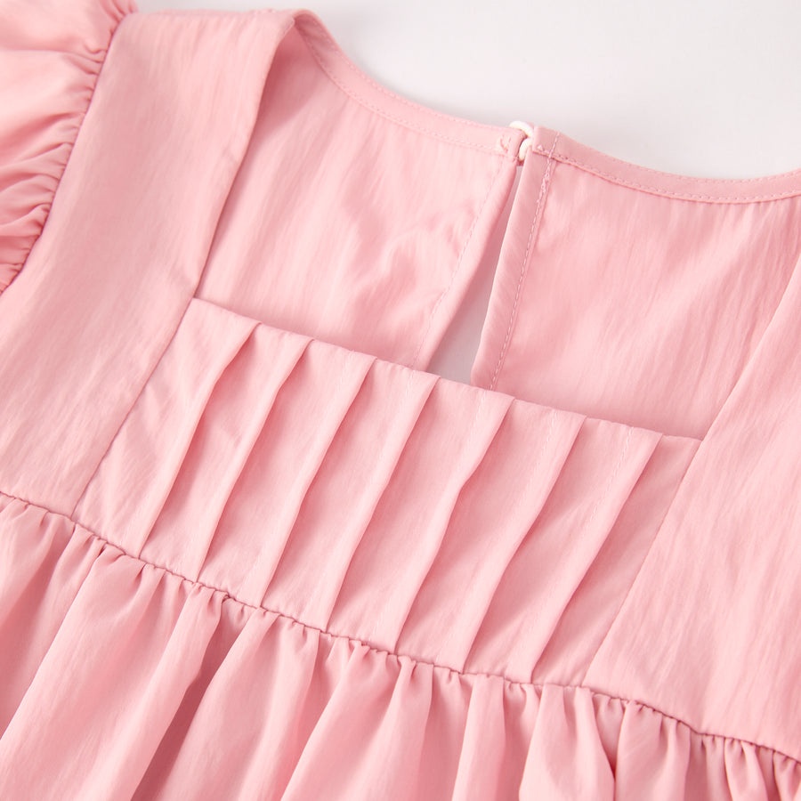 (Pre-order)Pink Girls Sleeveless Set