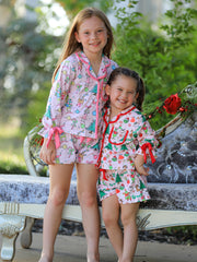 Christmas Tree Character Mommy And Me Ruffle Pajamas Set