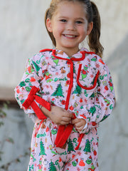 Christmas Tree Character Mommy And Me Ruffle Pajamas Set