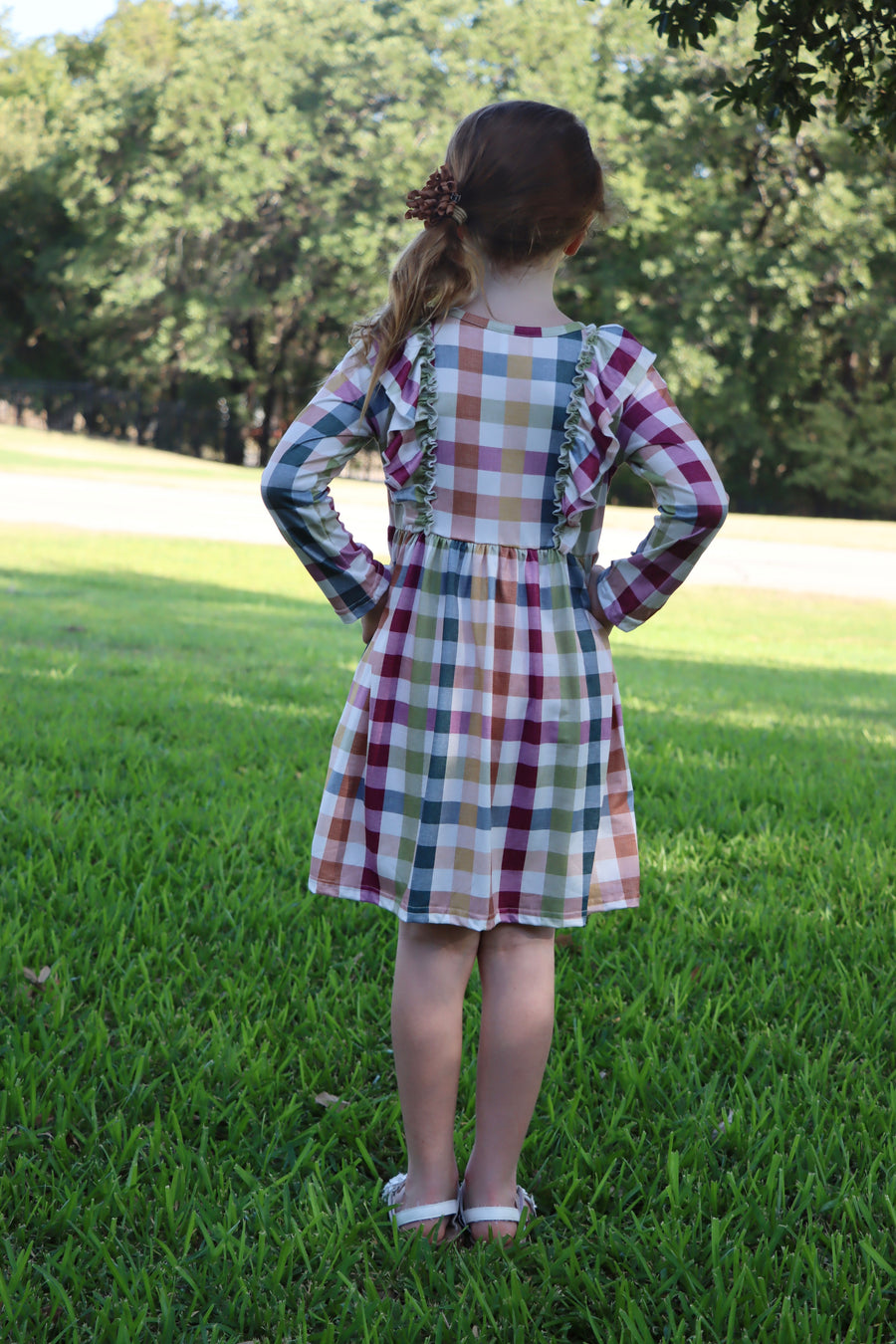 Fall Autumn Baby Girls Plaid Dress