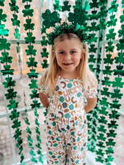 St Patrick's Day Shamrock Girl Jumpsuit