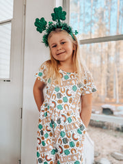 St Patrick's Day Shamrock Girl Jumpsuit