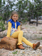 Farm Print Girls Outfits Set