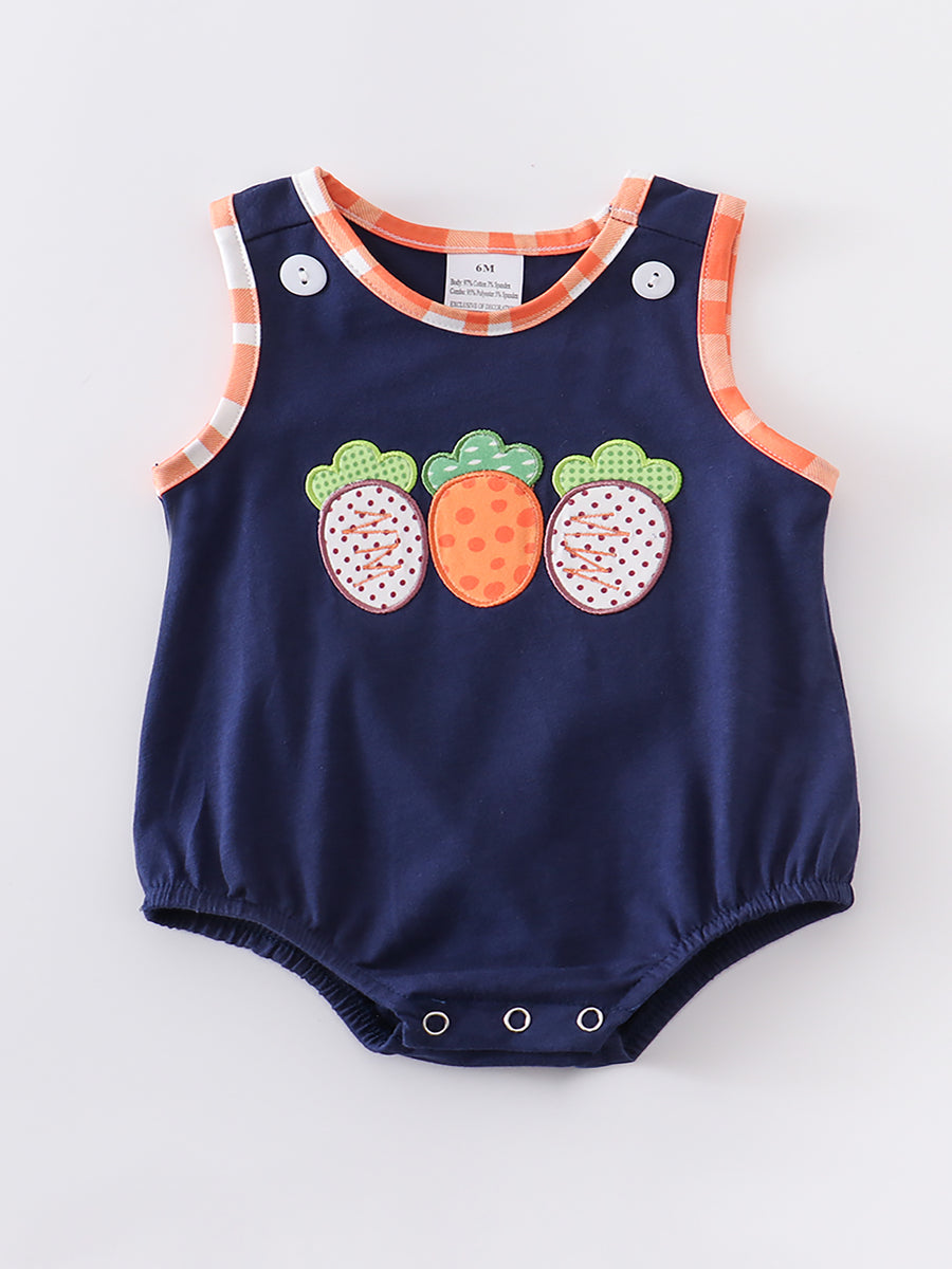 Easter Carrot Applique Boy Romper