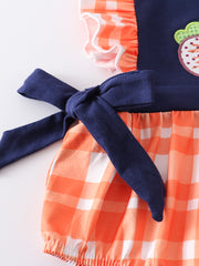 Easter Carrot Applique Ruffle Baby Romper