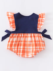 Easter Carrot Applique Ruffle Baby Romper