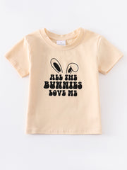 Beige Easter Rabbit Boy Top