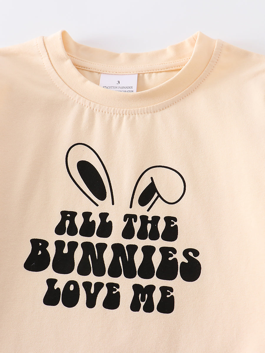 Beige Easter Rabbit Boy Top