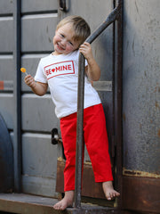 Valentine's Day "BE ❤ MINE" Embroidered Boy's Set