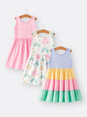 Rainbow Star Colorful 3-Piece Dress Set