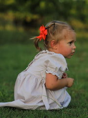 PREORDER Fall Halloween & Thanksgiving Pumpkin Embroidery Smock Plaid Girls Dress