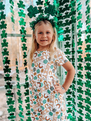 St Patrick's Day Shamrock Girl Jumpsuit