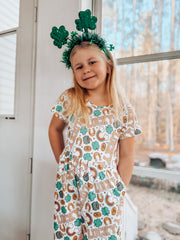 St Patrick's Day Shamrock Girl Jumpsuit