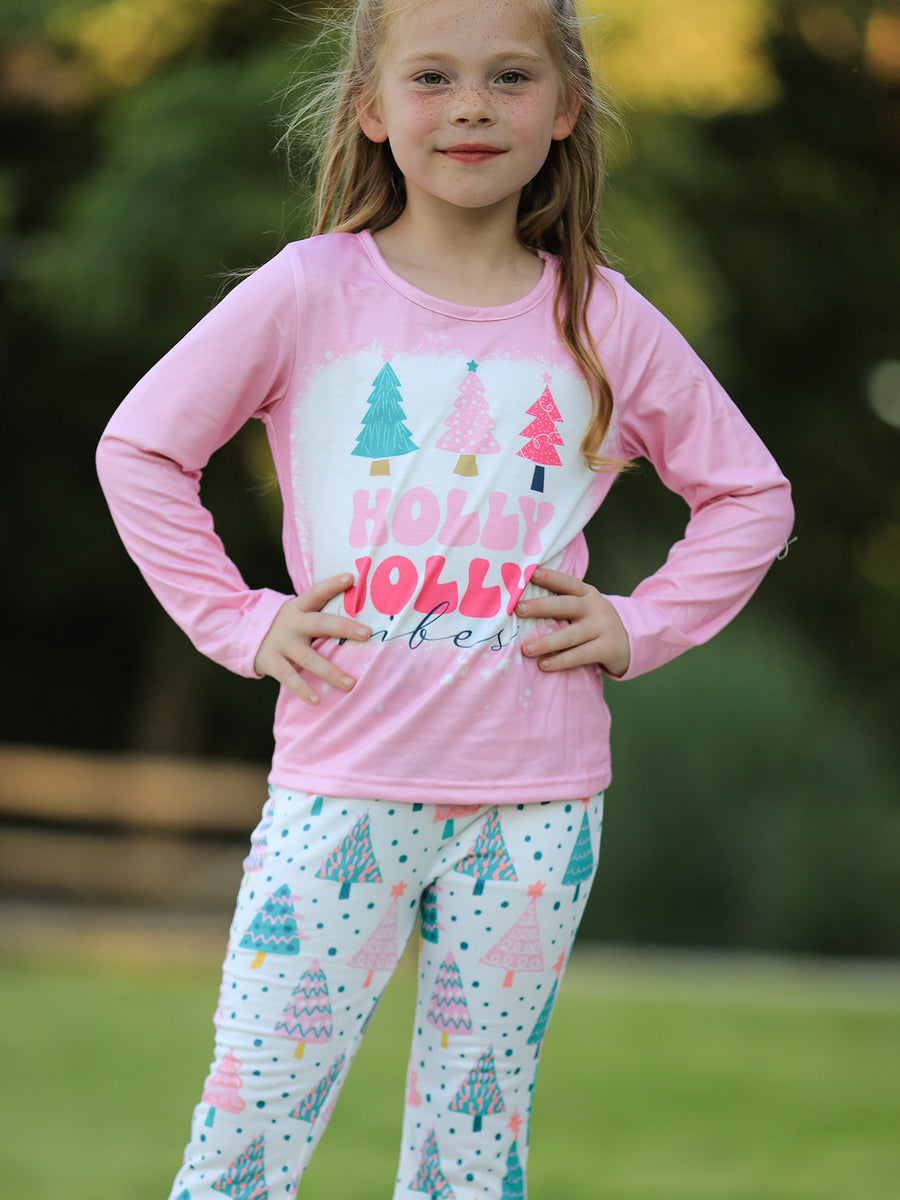 "Holly Jolly Vibes" Christmas Set for Girls