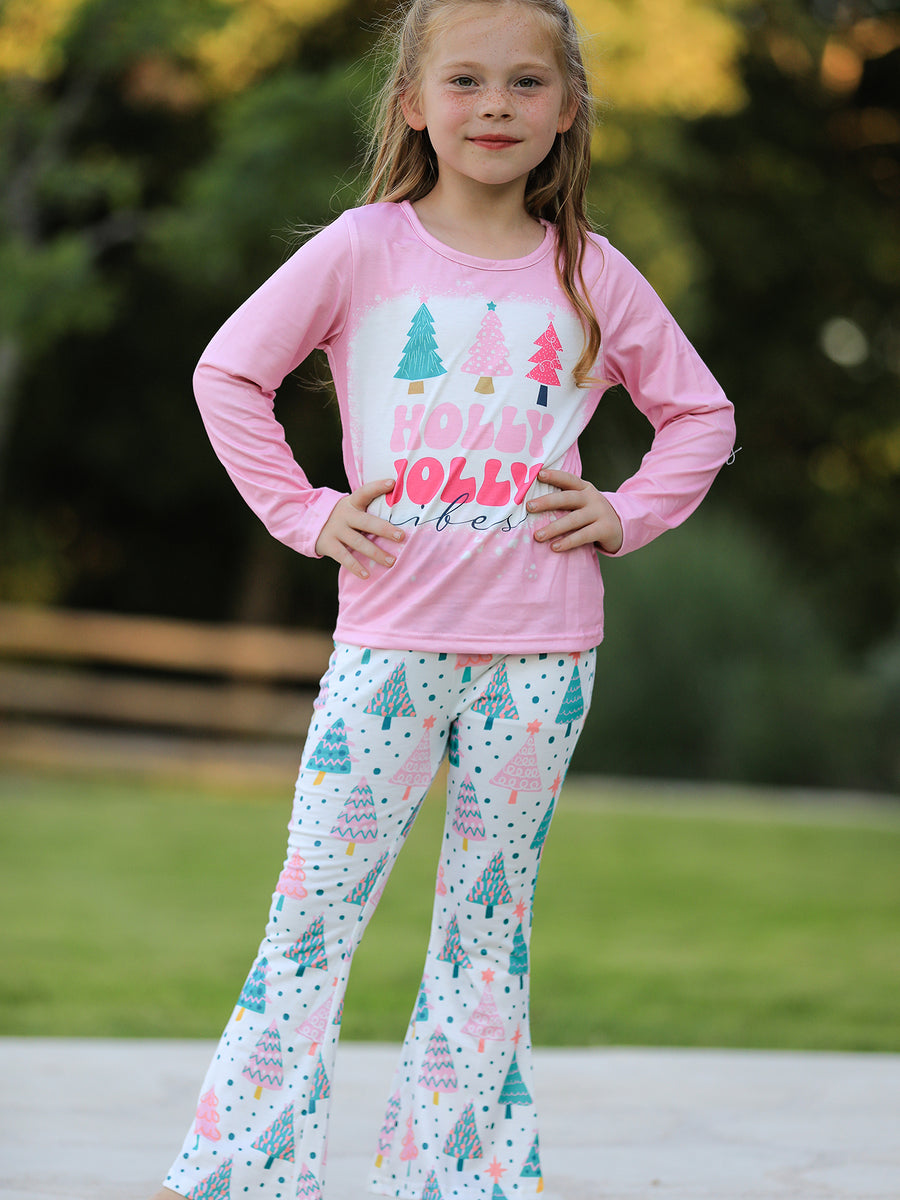 "Holly Jolly Vibes" Christmas Set for Girls