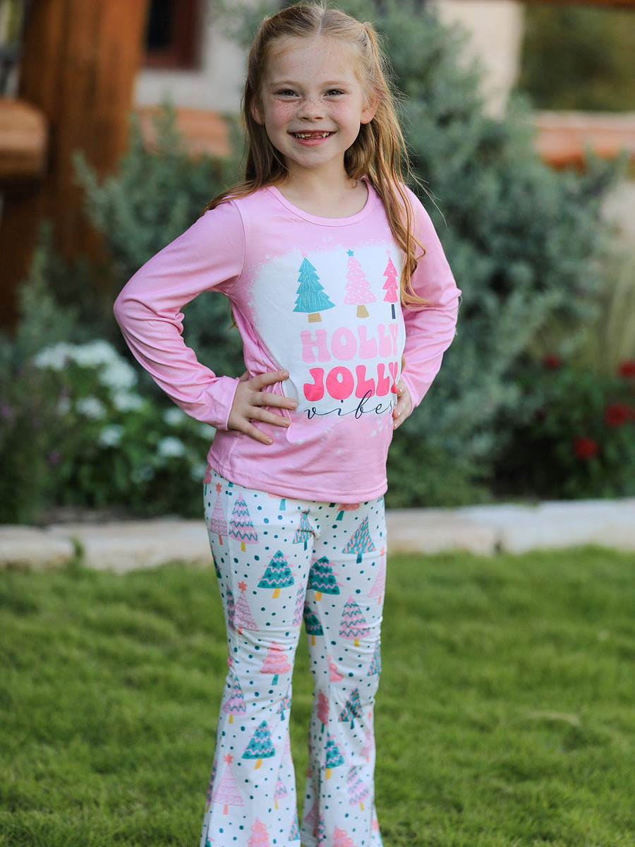 "Holly Jolly Vibes" Christmas Set for Girls